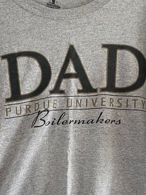 Purdue University DAD Boilermakers Gray Tee